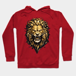 Fierce Roaring Lion Beast Design Hoodie